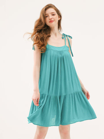 Beach Tie Strap Swing Dress - Shopmossrose